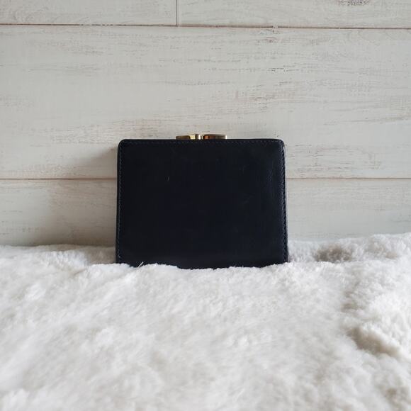 Tignanello Vintage Leather Wallet Navy Read Description - Picture 2 of 10